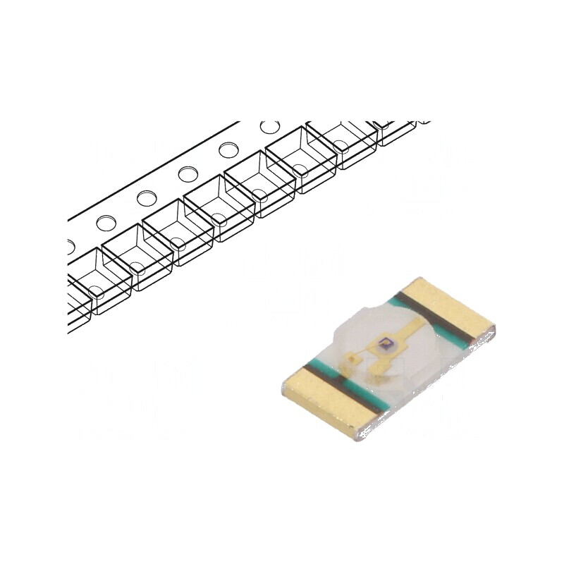 LED SMD 1206 galben 28-450mcd 3,2x1,6x0,6mm 130° 1,6-2,4V | Electronic-mag.ro | Componente Electronice