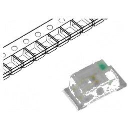 LED SMD 0603 verde 355-700mcd 1,6x0,8x0,68mm 120° 20mA | Electronic-mag.ro | Componente Electronice
