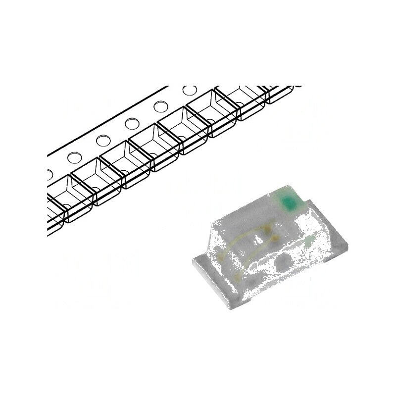 LED SMD 0603 verde 355-700mcd 1,6x0,8x0,68mm 120° 20mA | Electronic-mag.ro | Componente Electronice