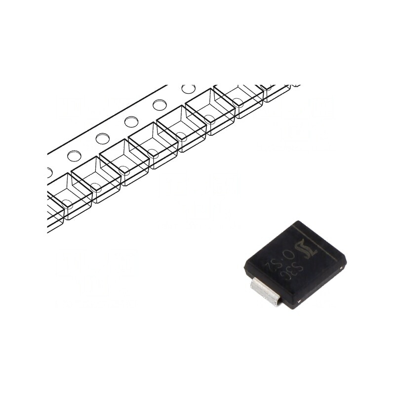 Diodă redresoare SMD 400V 3A 1,5us SMC Ufmax 1,15V Ifsm 100A | Electronic-mag.ro | Componente Electronice
