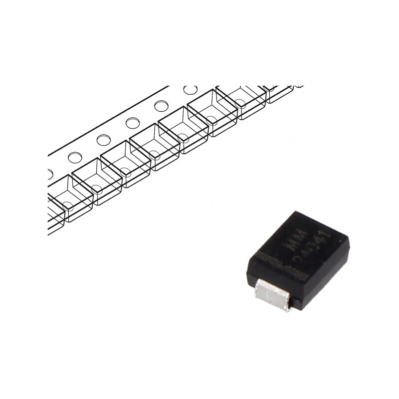 Diodă TVS 0,6kW 36,7V-40,6V 11,3A unidirecțională SMB | Electronic-mag.ro | Componente Electronice