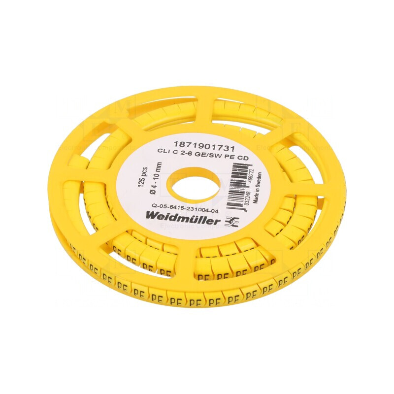 Markere Marcaj PVC Galben 4-10mm -30÷80°C | Electronic-mag.ro | Componente Electronice