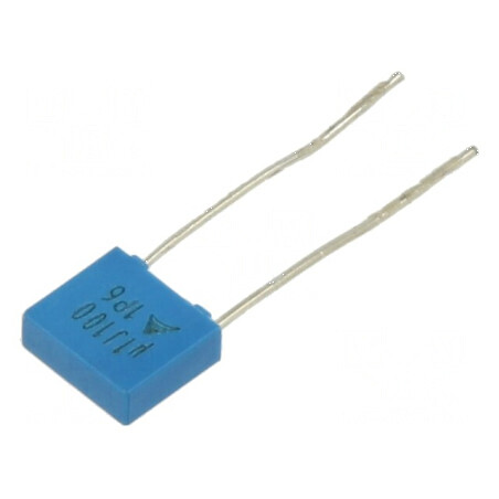Condensator poliester 100nF 63VAC 100VDC 5mm ±5% THT | Electronic-mag.ro | Componente Electronice