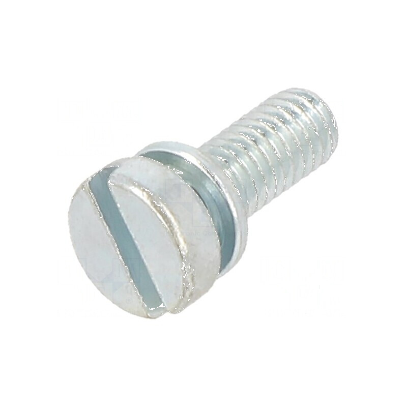Şurub cu şaibă M3x8mm, cap rotund crestat, oţel 0,5mm | Electronic-mag.ro | Componente Electronice