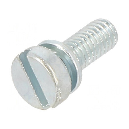 Şurub cu şaibă M3x8mm, cap rotund crestat, oţel 0,5mm | Electronic-mag.ro | Componente Electronice