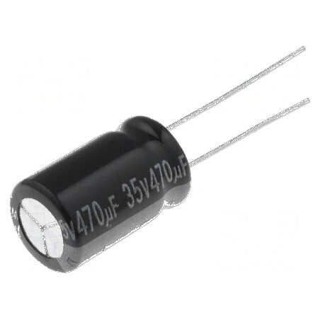 Condensator electrolitic THT 470uF 35VDC Ø10x16mm 5mm Raster | Electronic-mag.ro | Componente Electronice