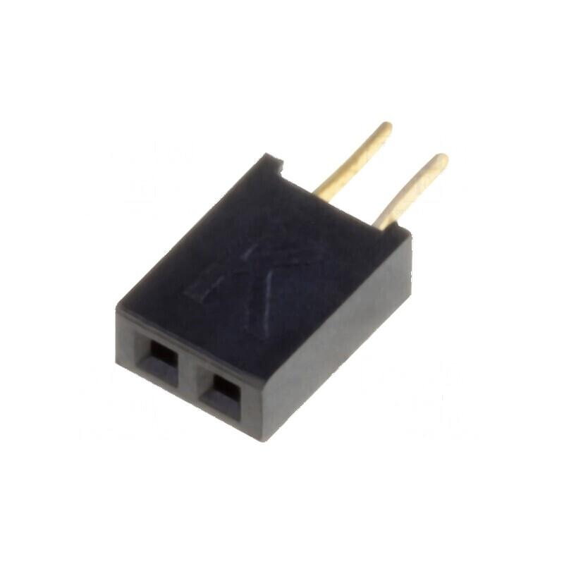 Conector şiruri pini soclu mamă 2x1 1,27mm THT | Electronic-mag.ro | Componente Electronice