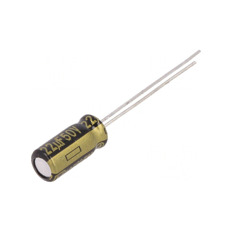 Condensator electrolitic low ESR THT 22uF 50V Ø5x11mm ±20% | Electronic-mag.ro | Componente Electronice