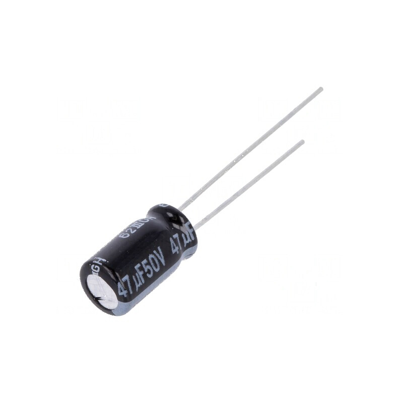 Condensator electrolitic low ESR THT 47uF 50VDC Ø6,3x11,2mm | Electronic-mag.ro | Componente Electronice