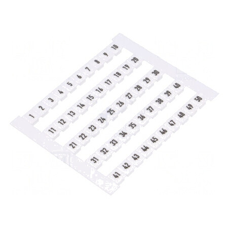 Marcaj albă 5mm 1-50 orizontale | Electronic-mag.ro | Componente Electronice