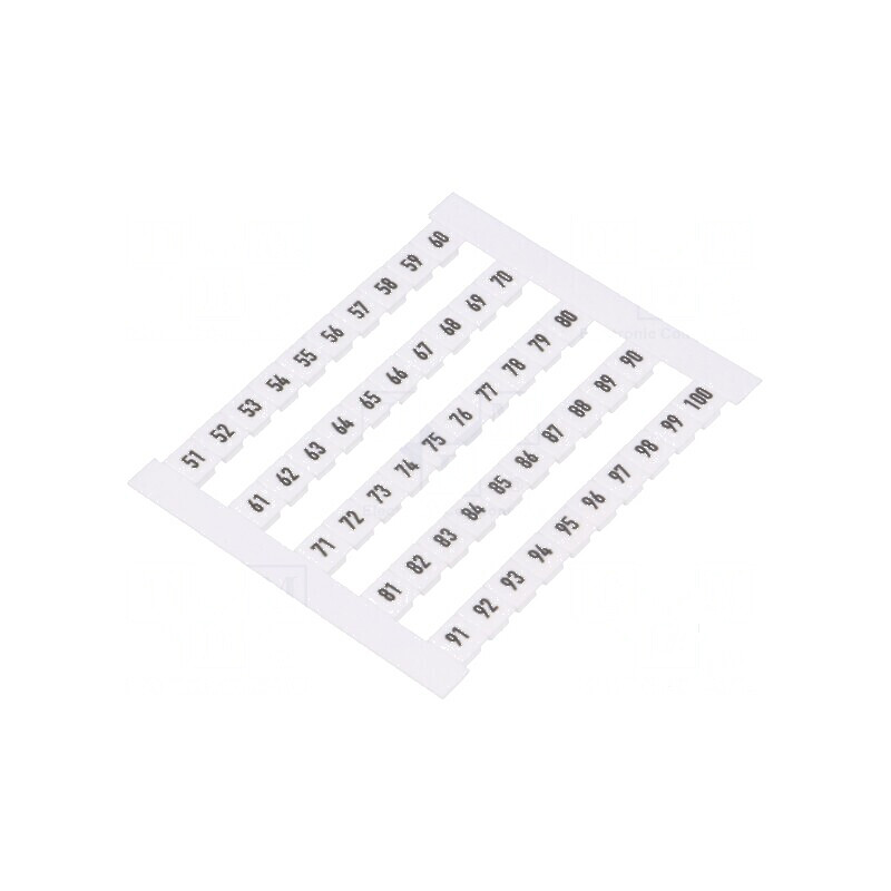 Marcaj alb 5mm 51-100 orizontale | Electronic-mag.ro | Componente Electronice