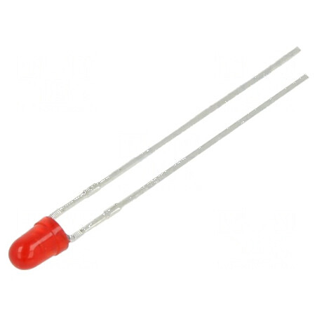 LED 3mm roșie 30-80mcd 50° convex | Electronic-mag.ro | Componente Electronice