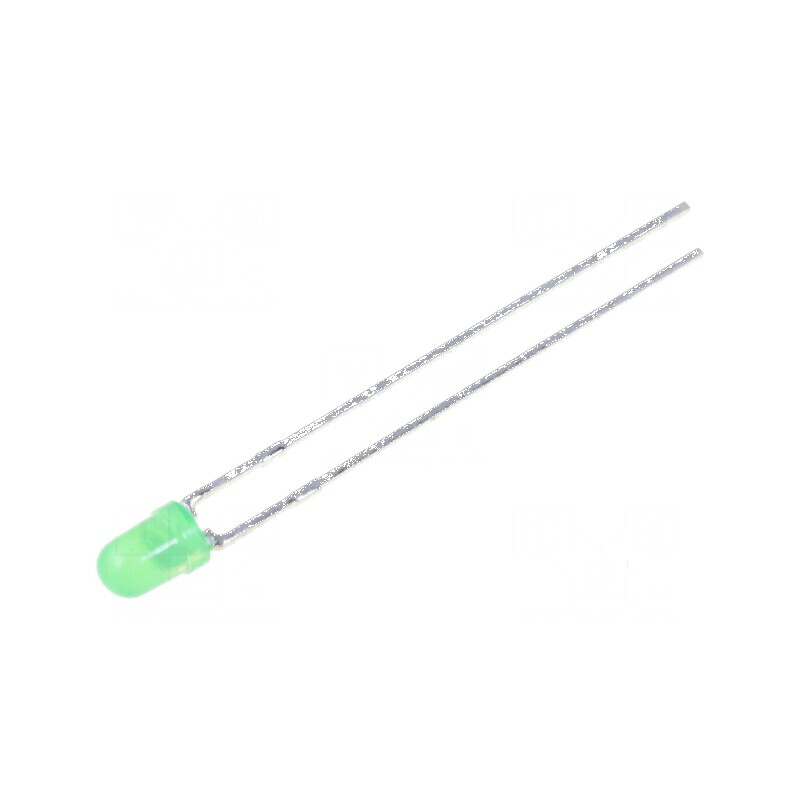 LED 3mm verde 40-60mcd 60° convex | Electronic-mag.ro | Componente Electronice