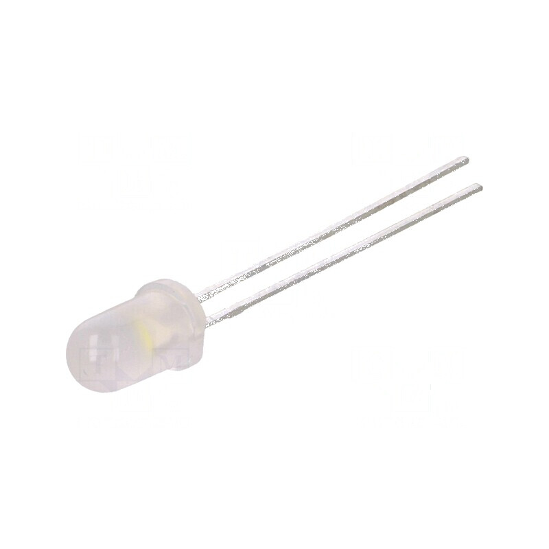 LED 5mm alb rece 2000-4000mcd 50° convex | Electronic-mag.ro | Componente Electronice