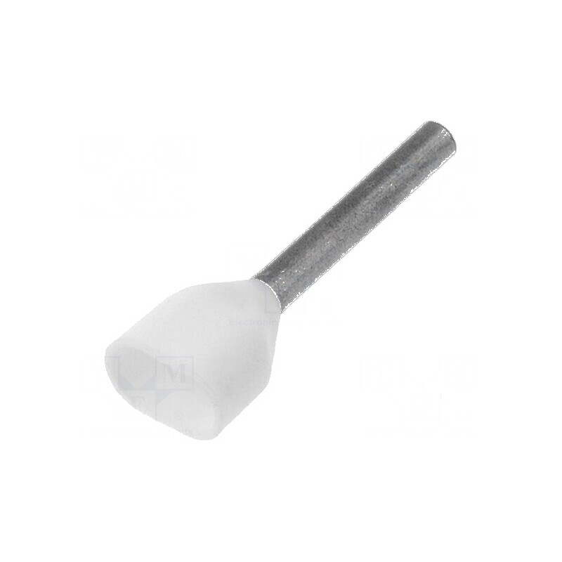 Vârf tub de capăt izolată dublă cupru 0,5mm² 12mm cositorit | Electronic-mag.ro | Componente Electronice