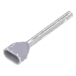 Vârf tub de capăt izolată dublă cupru 0,75mm2 18mm cositorit | Electronic-mag.ro | Componente Electronice