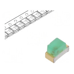LED SMD 0603 verde 0,1-0,35mcd 1,6x0,8x1,1mm 160° 2mA | Electronic-mag.ro | Componente Electronice