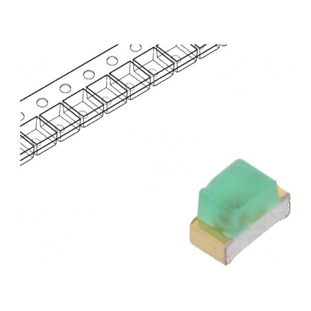 LED SMD 0603 verde 0,1-0,35mcd 1,6x0,8x1,1mm 160° 2mA | Electronic-mag.ro | Componente Electronice