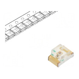 LED SMD 0805 roșie 10-22mcd 2x1,25x1,1mm 140° 2mA λd: 630nm | Electronic-mag.ro | Componente Electronice