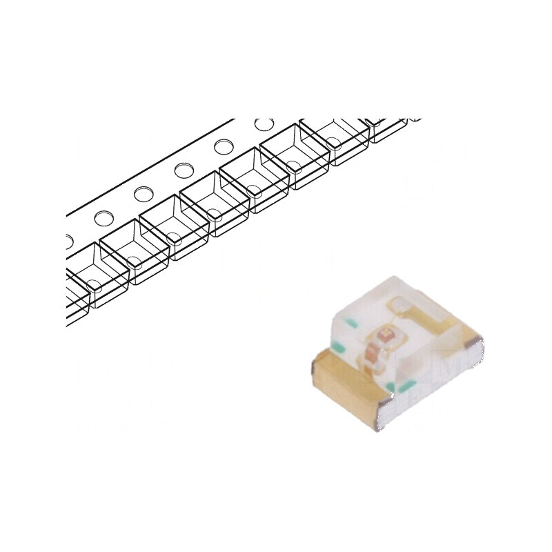 LED SMD 0805 galben 3÷8mcd 2x1,25x1,1mm 160° 20mA λd: 588nm | Electronic-mag.ro | Componente Electronice