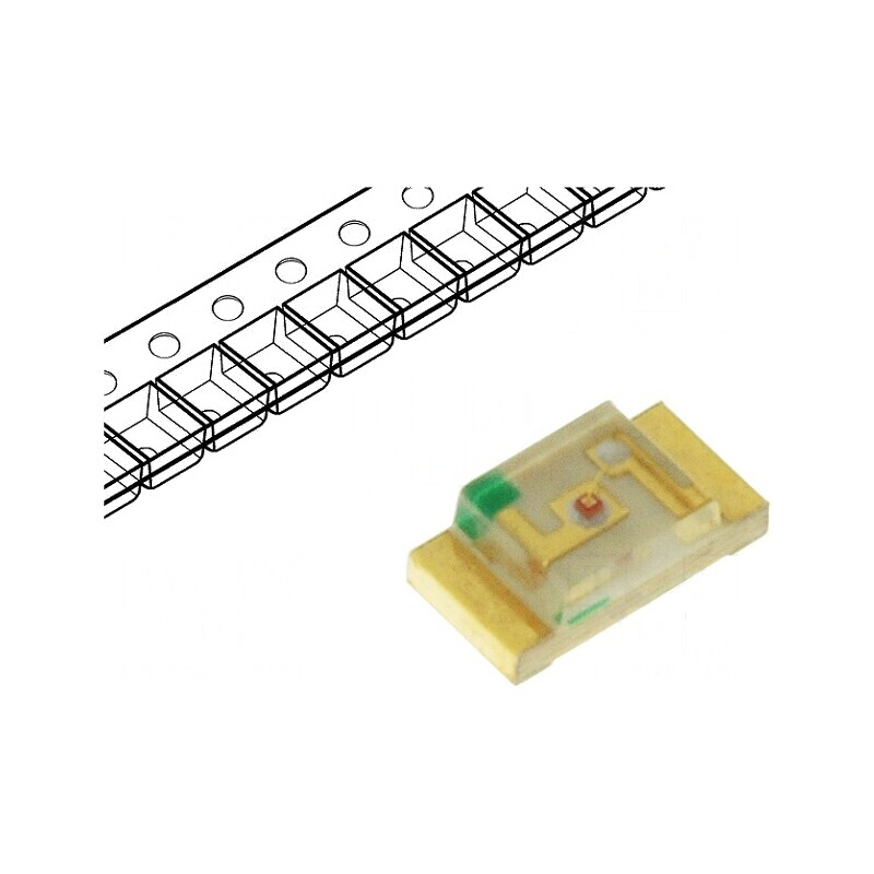 LED SMD 1206 verde 3,2÷12,5mcd 3,2x1,6x1,1mm 120° 20mA | Electronic-mag.ro | Componente Electronice