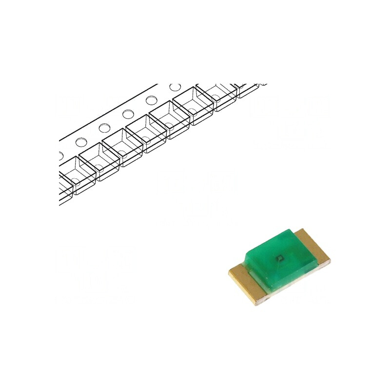LED SMD 1206 Verde 3÷12,5mcd 3,2x1,6x0,75mm 120° 20mA 105mW | Electronic-mag.ro | Componente Electronice