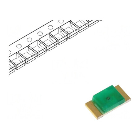 LED SMD 1206 Verde 3÷12,5mcd 3,2x1,6x0,75mm 120° 20mA 105mW | Electronic-mag.ro | Componente Electronice