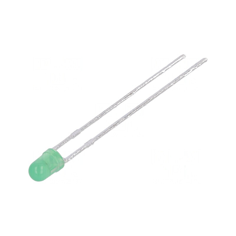 LED 3mm Verde 18-40mcd 50° Convex | Electronic-mag.ro | Componente Electronice