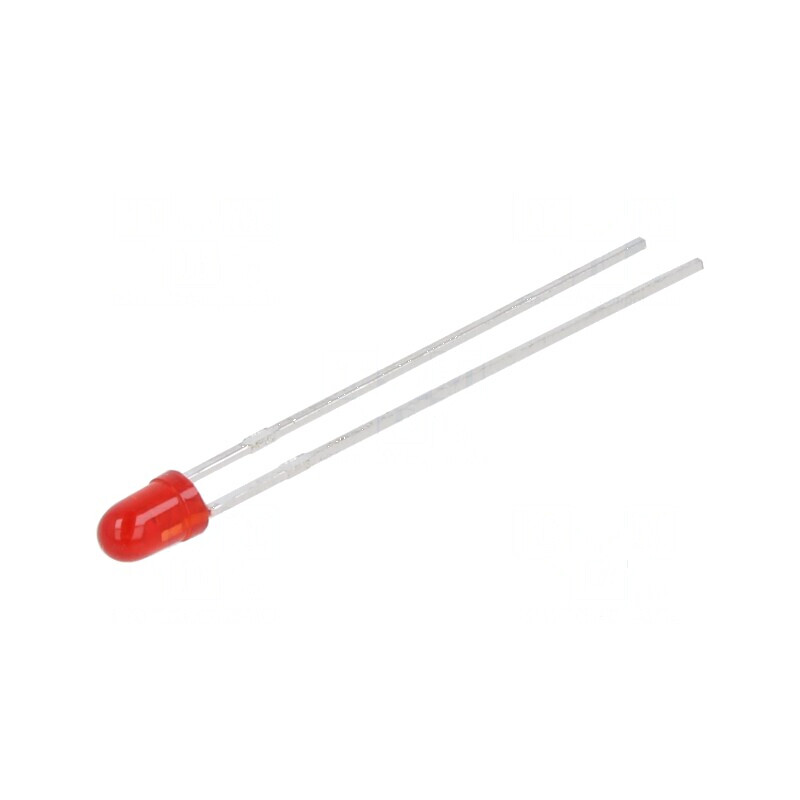 LED 3mm roșie 400-900mcd 50° convex nr. 2 | Electronic-mag.ro | Componente Electronice