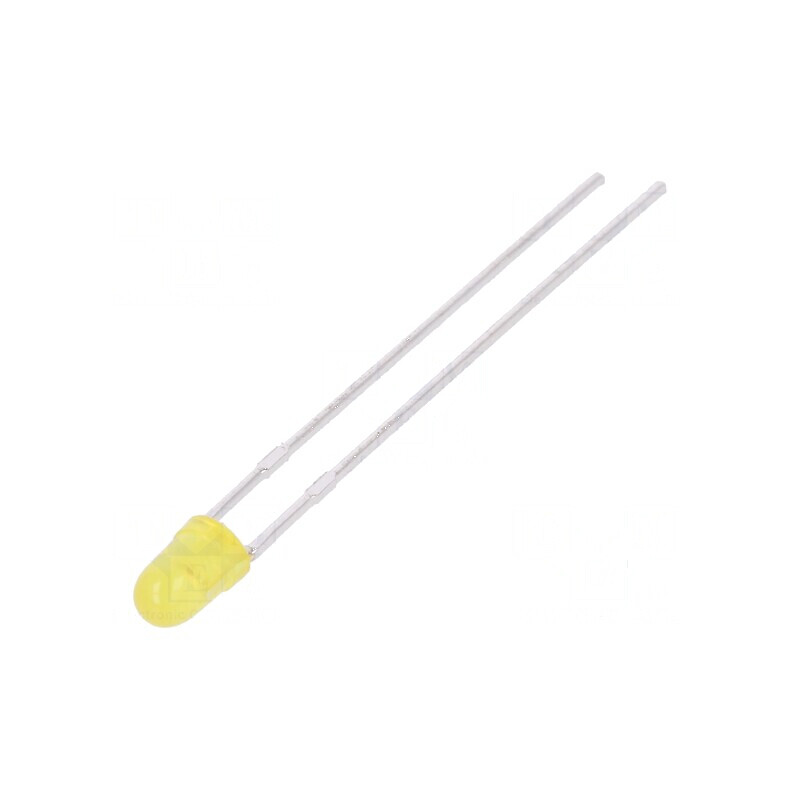 LED 3mm galben 8-15mcd 50° convex | Electronic-mag.ro | Componente Electronice