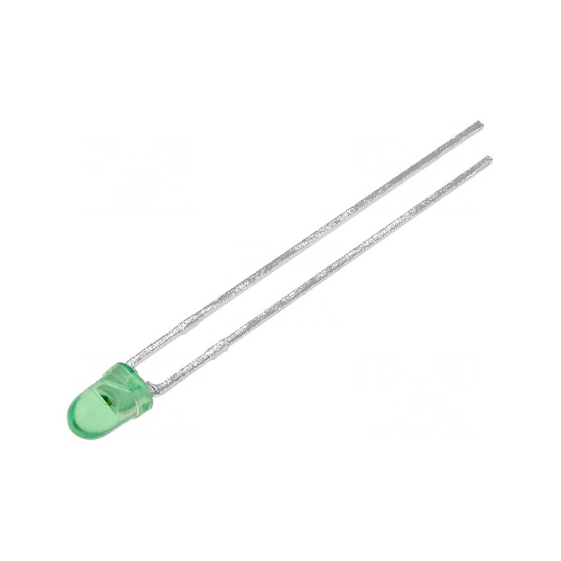 LED 3mm verde 20-60mcd 50° convex | Electronic-mag.ro | Componente Electronice
