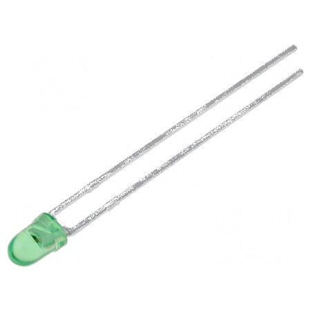 LED 3mm verde 20-60mcd 50° convex | Electronic-mag.ro | Componente Electronice