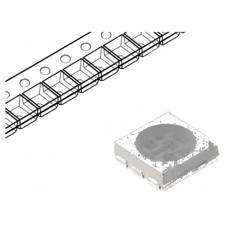 LED SMD 5050 Albastru 800-1200mcd 5x5mm 120° | Electronic-mag.ro | Componente Electronice