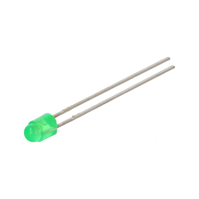 LED 3mm Verde 110-520mcd 50° Convex | Electronic-mag.ro | Componente Electronice