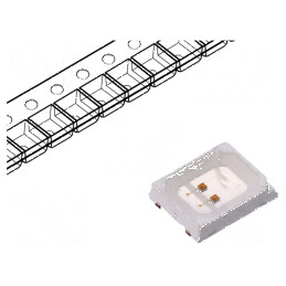 Bec LED SMD 2835 galben 4-6lm 2,8x3,5x0,85mm 120° 60mA | Electronic-mag.ro | Componente Electronice