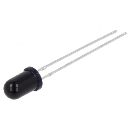 Fototranzistor 5mm 950nm 60V 38° Lentilă neagră 100mW | Electronic-mag.ro | Componente Electronice