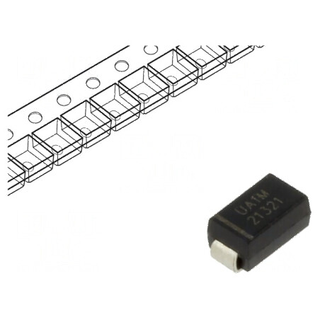 Diodă redresoare SMD 1kV 1A 75ns SMA Ufmax 1,7V Ir 3uA | Electronic-mag.ro | Componente Electronice