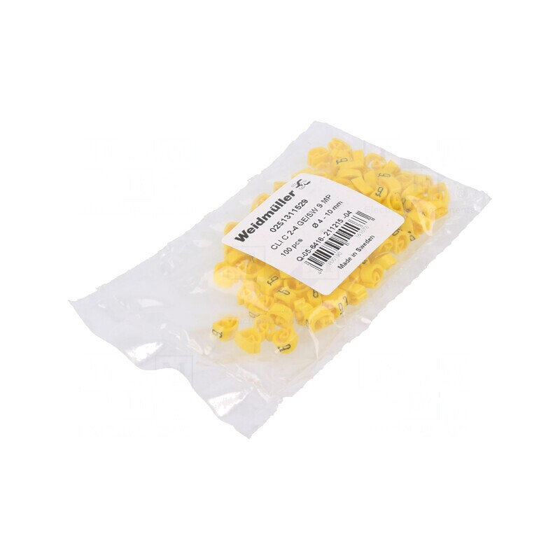 Markere Marcaj PVC galben 9 4÷10mm -30÷80°C | Electronic-mag.ro | Componente Electronice Markere Marcaj PVC galben 9 4÷10mm -30÷80°C | Electronic-mag.ro | Componente Electronice