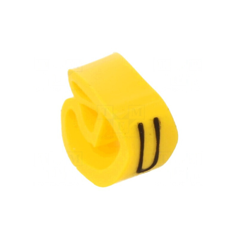 Markere de Marcaj U 4÷10mm PVC Galben - Temperatura 30÷80°C prin Orificiu | Electronic-mag.ro | Componente Electronice
