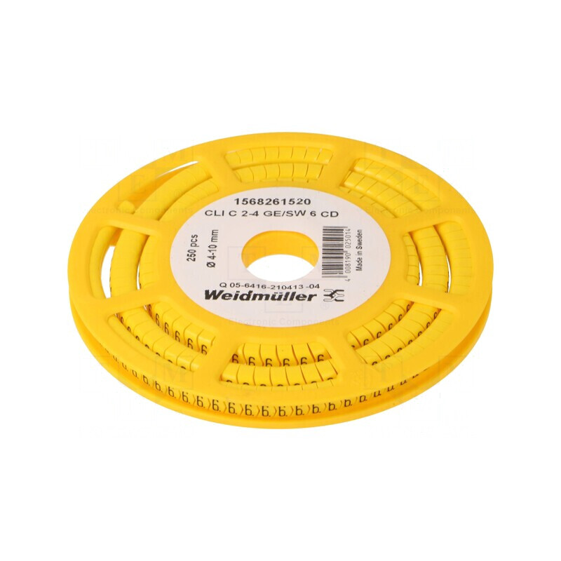 Markere Marcaj PVC Galben 6 4÷10mm -30÷80°C | Electronic-mag.ro | Componente Electronice