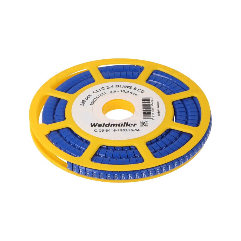 Markere Marcaj PVC Albastru 6 mm 4÷10mm -30÷80°C | Electronic-mag.ro | Componente Electronice