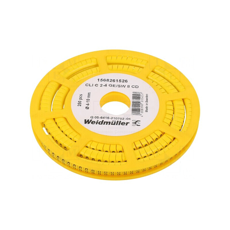 Markere Marcaj PVC galbenă 8 4÷10mm -30÷80°C | Electronic-mag.ro | Componente Electronice