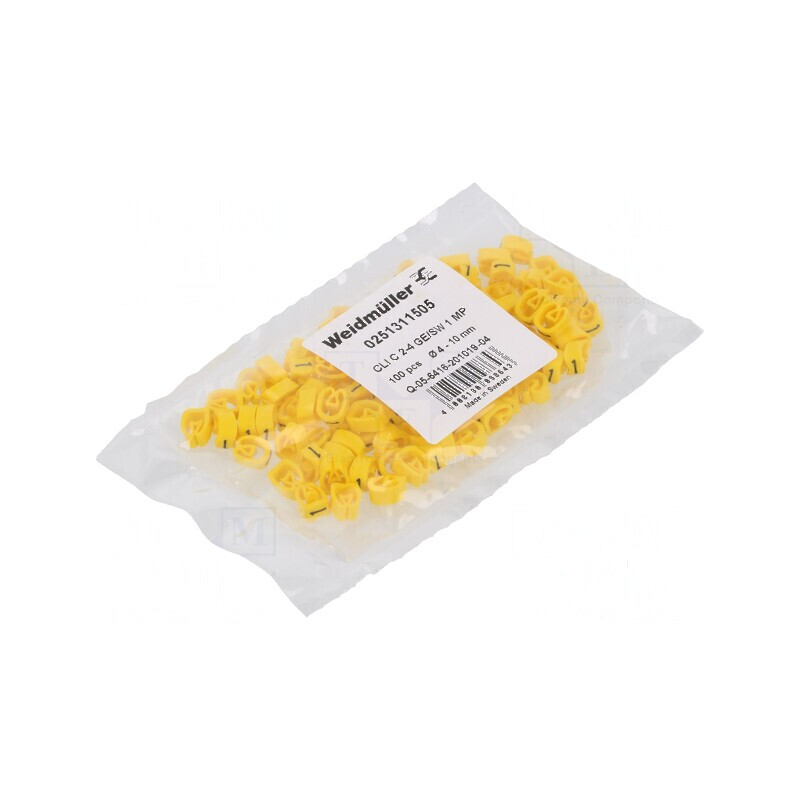 Markere Marcaj PVC galben 1-4mm, rezistență 30-80°C | Electronic-mag.ro | Componente Electronice