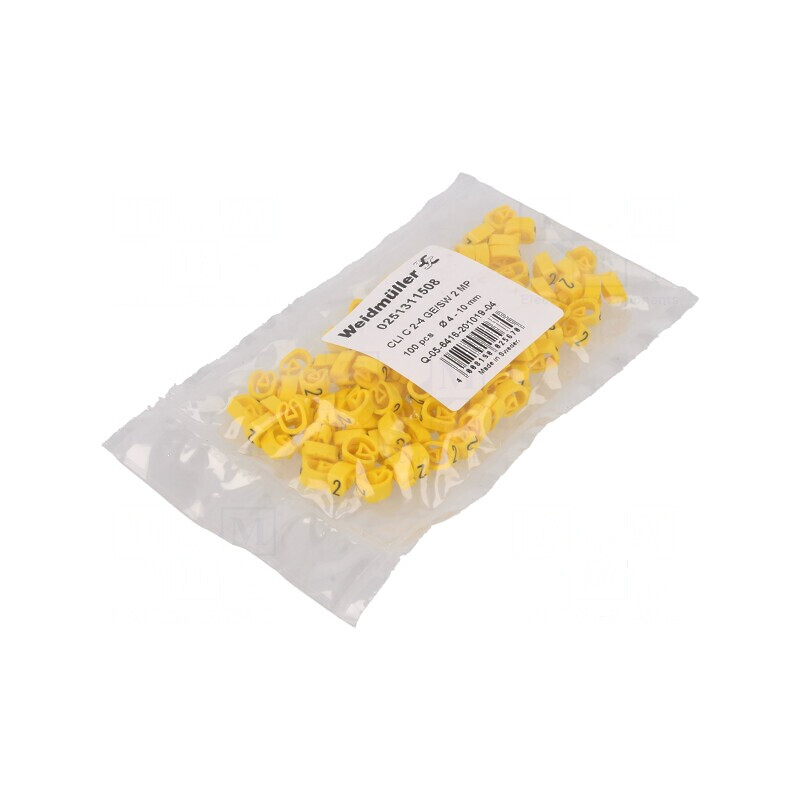 Markere Marcaj PVC galben 2 4÷10mm -30÷80°C | Electronic-mag.ro | Componente Electronice