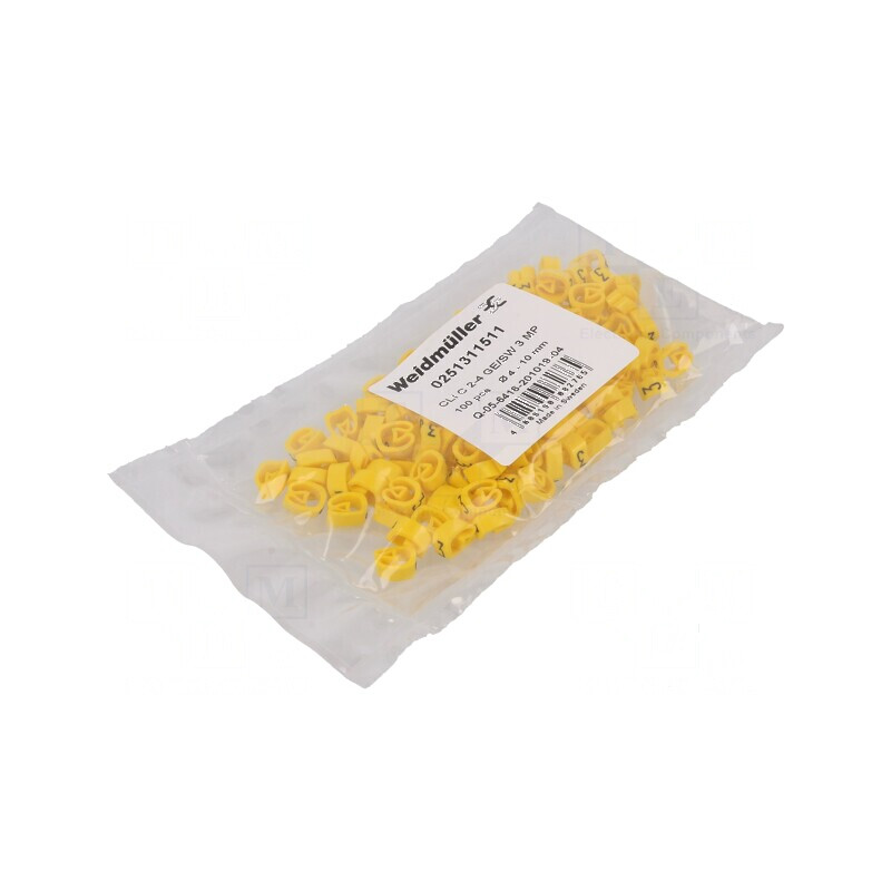 Markere Marcaj PVC Galben 3-4 mm pentru Temperaturi -30 la 80°C | Electronic-mag.ro | Componente Electronice