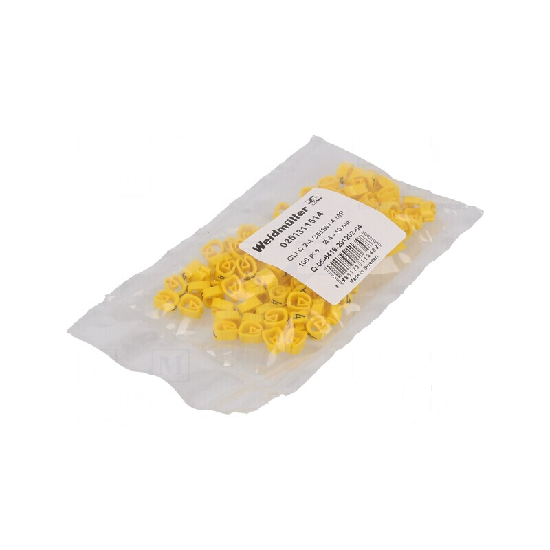 Markere Marcaj PVC Galben, 4-10mm, Rezistență Temperatură -30÷80°C | Electronic-mag.ro | Componente Electronice