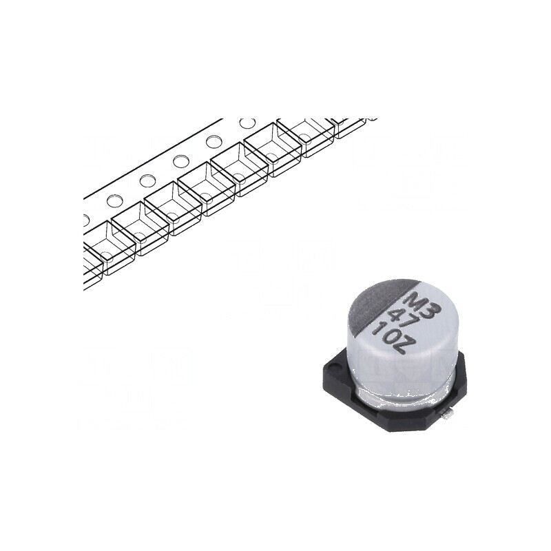 Condensator electrolitic low ESR SMD 47uF 10V 6,3x5,7mm | Electronic-mag.ro | Componente Electronice Condensator electrolitic low ESR SMD 47uF 10V 6,3x5,7mm | Electronic-mag.ro | Componente Electronice
