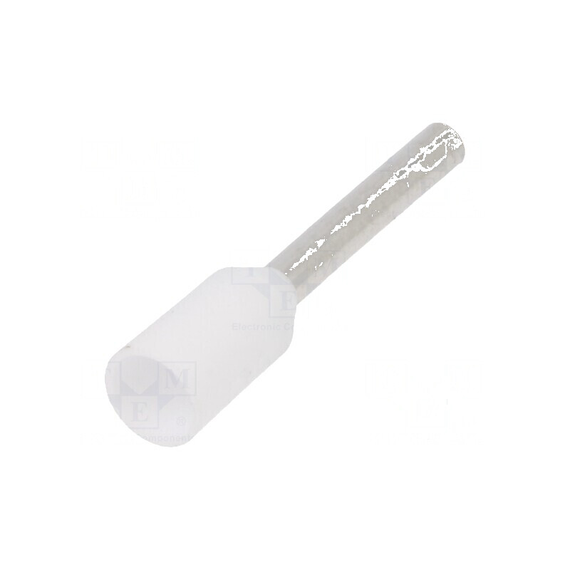 Vârf tub capăt izolată 0,5mm² 8mm cositorit crimpat albă | Electronic-mag.ro | Componente Electronice