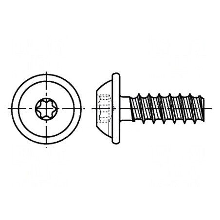 Şurub pentru plastic 2,2x5mm Cap buton Torx® PLUS 6IP oţel zincat | Electronic-mag.ro | Componente Electronice
