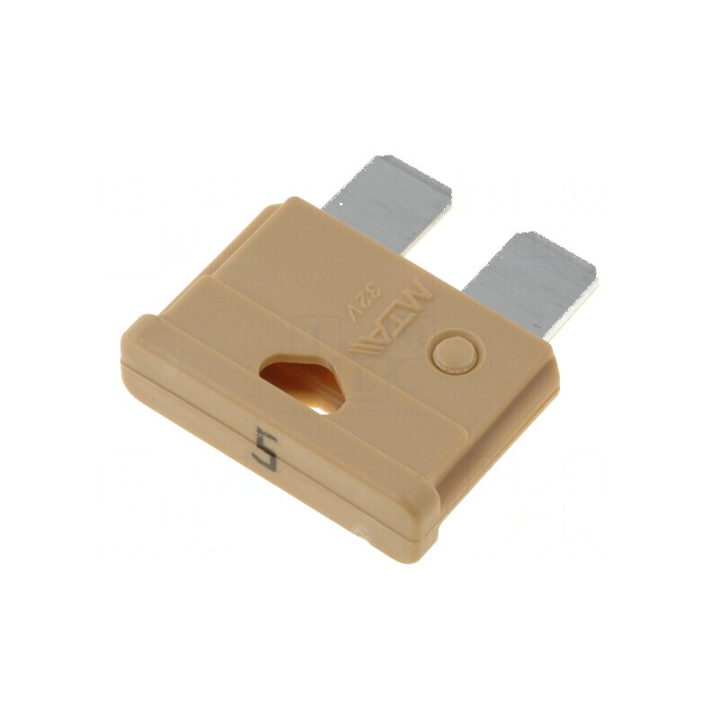 Siguranţă auto 5A 32VDC 19mm UNIVAL | Electronic-mag.ro | Componente Electronice